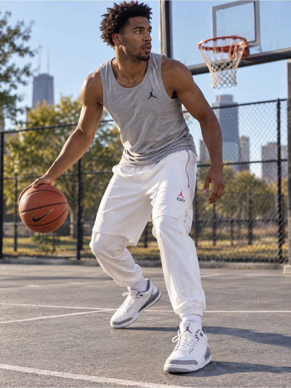 Jordan x PSNY Public School NY 2-in-1 Basketball Pants White Men’s XXL Rare
